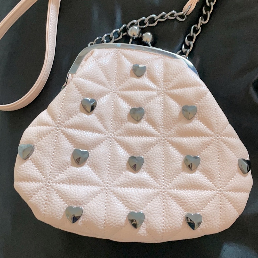 Betsey Johnson Pale Pink Hearts Purse